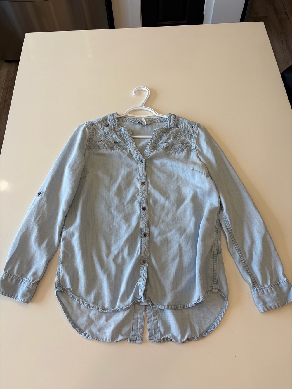 Bob Timberlake XS Denim Button Up Top